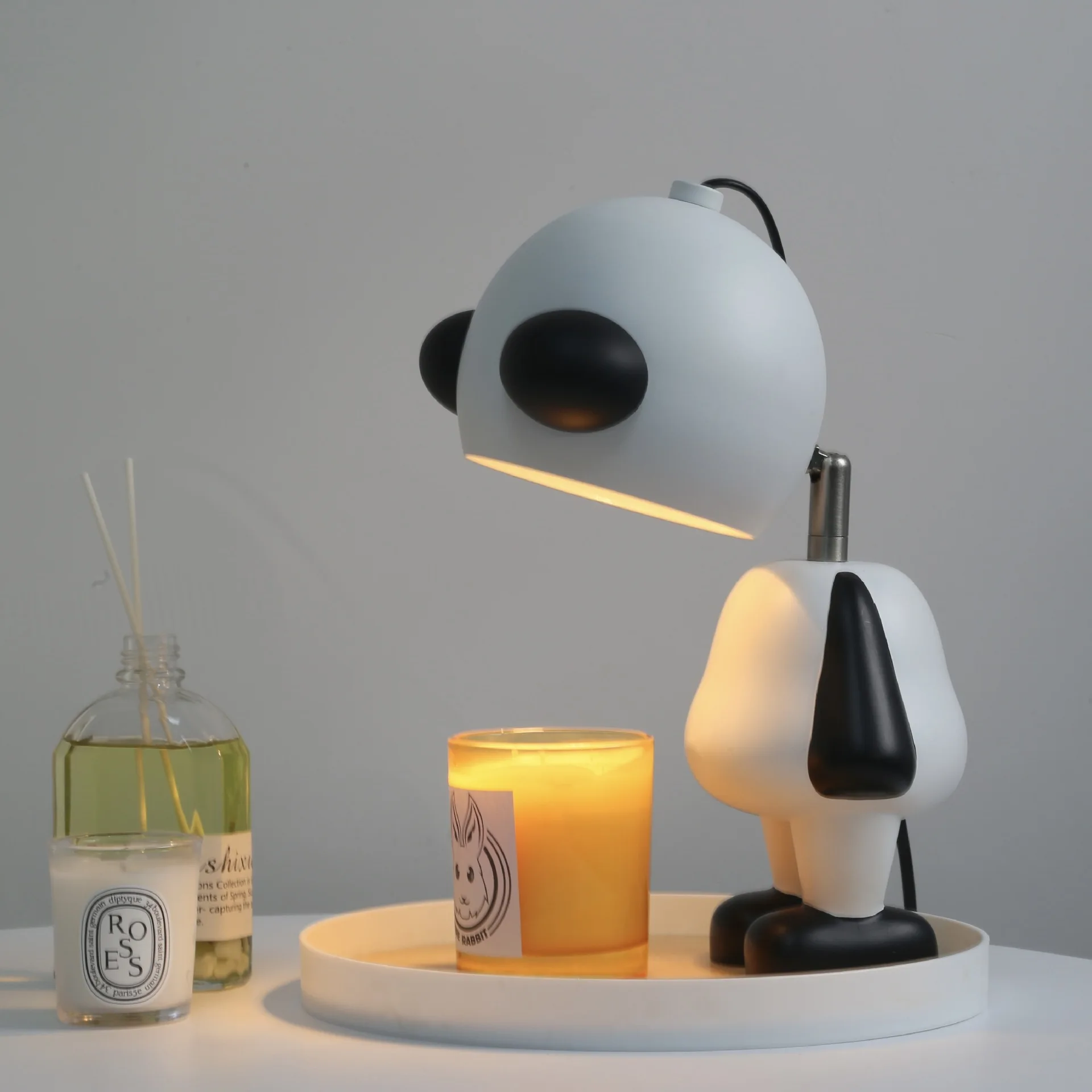 Panda Aromatherapy Melting Wax Lamp Romantic Cartoon Melting Candle Lamp Indoor Cute Table Lamp Fragrance Candle Dimming Lamp