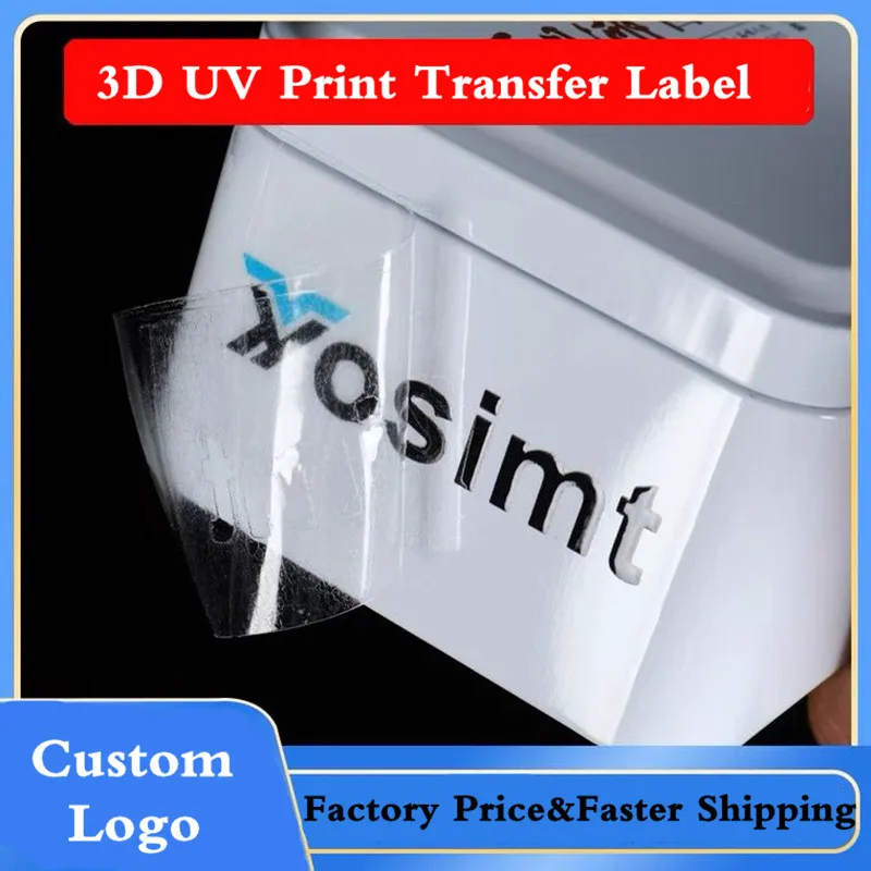 Transfer 3D Stickers Metal Gold Labels UV Color Decal Personalized Brand Name Waterproof Invitation Card New