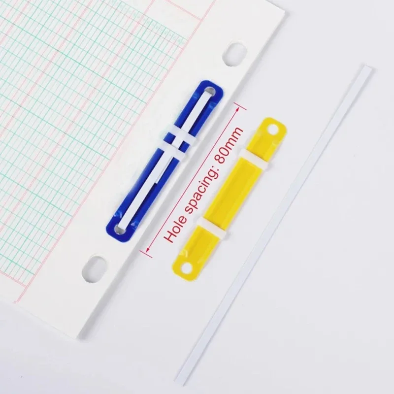 20Pcs Plastic Binding Clips File Paper Fasteners Two-Hole Loose-leaf Binder File Folder Document Supplies