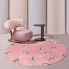 Leopard Print Bedroom Decor Round Rug Fluffy Soft Carpets for Living Room Modern Minimalist Plush Carpet Home Non-slip Floor Mat 3