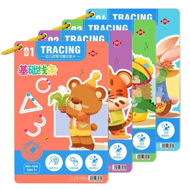 Magical Montessori Tracing Workbook Reusable Pen Control and Tracing Book for Kids Calligraphy and Drawing Educational Toys 5