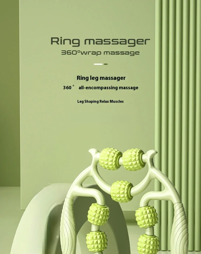 Massageador circular de 9 rodas para pernas e alongamento_voghion.com