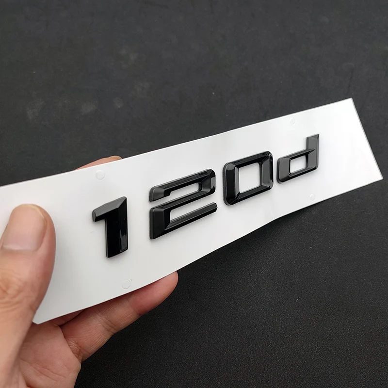 Autocollant Coffre 3D ABS Noir Pour BMW E87 F20 E81 E82 - Modèles 114i à 130d - Lettres & Nombres, Facile à Coller