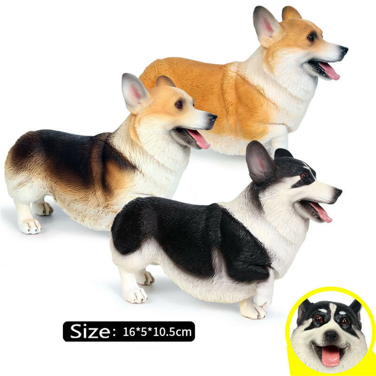 

Cute Dog Welsh Corgi Figurine Animal Figure Collector Educational Models Decoration Ornament Adult Kid Toys Xmas Birthday Gift
