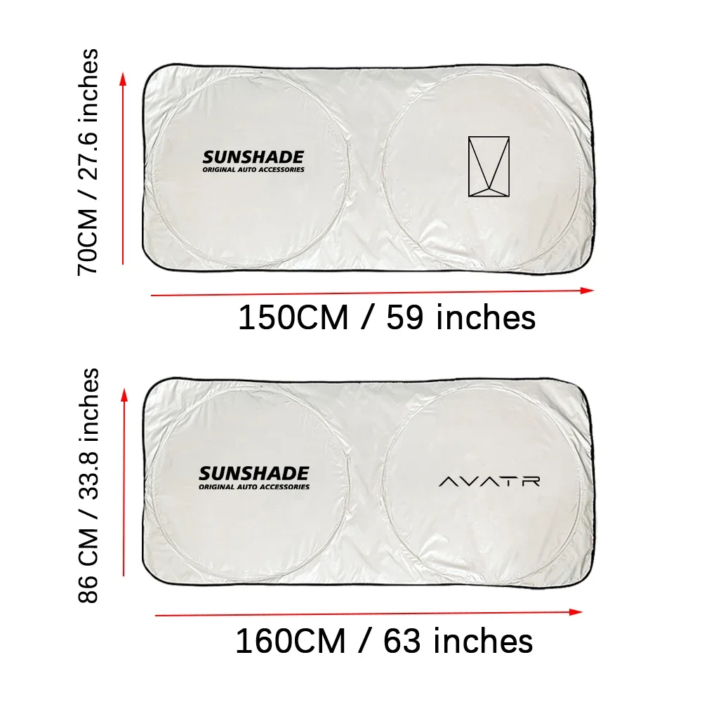 1 PCS car windshield sunshade UV ray reflector sun shade visor shield cover for Changan AVATR 11 AVATR 12 11/12
