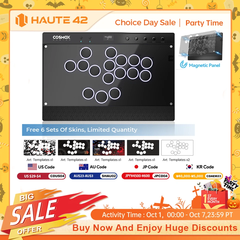 Haute42 磁気ヒットボックスレバーレスコントローラボタンリム