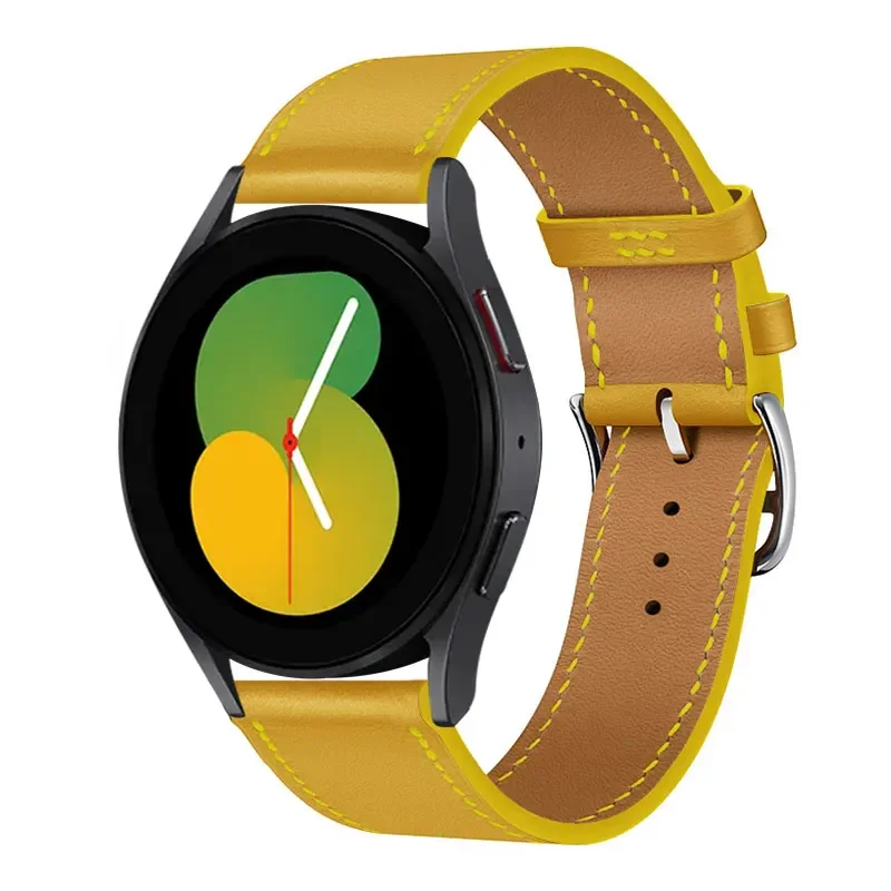 Premium Leather Watch Band Strap - Sporty and Elegant Design, 20-22mm Adjustable Size,