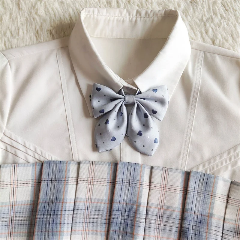 1Pc New Heart Bowtie for Baby Girls Adjustable Polyester Bow Ties Cravats Jacquard Girls Bowties JK Tie Banquet Kids Accessories