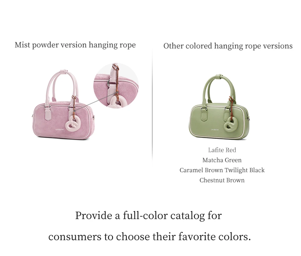 Split leather bowling bag, stitching fine