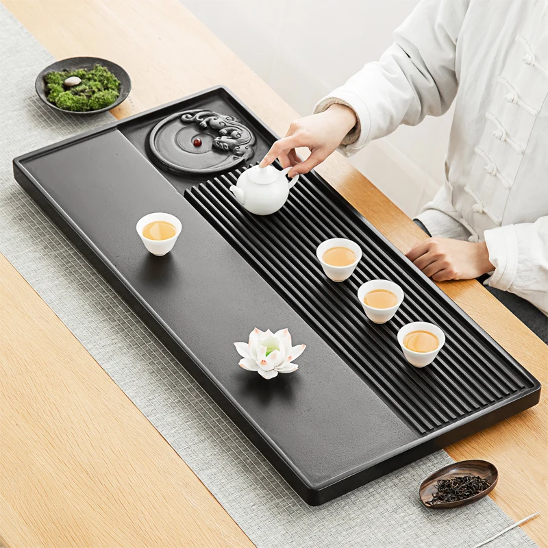 

Coffee And Tea Tools Wooden Trays Home Decor Tray Accessories Ceremony Circular Accessory Round Bandeja De Bambu Board Luxury