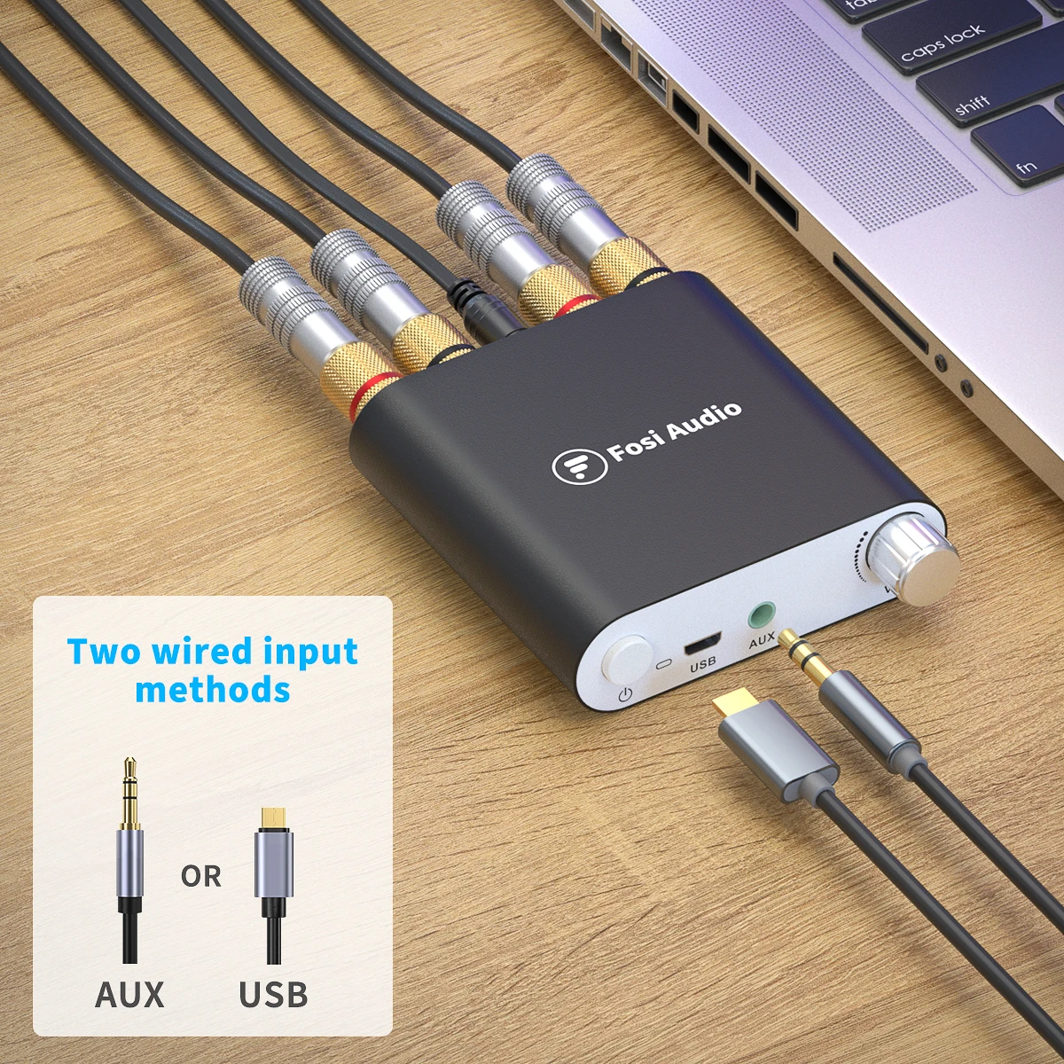 Fosi-Bluetoothオーディオパワーアンプ,100w x 2,ワイヤレスレシーバー