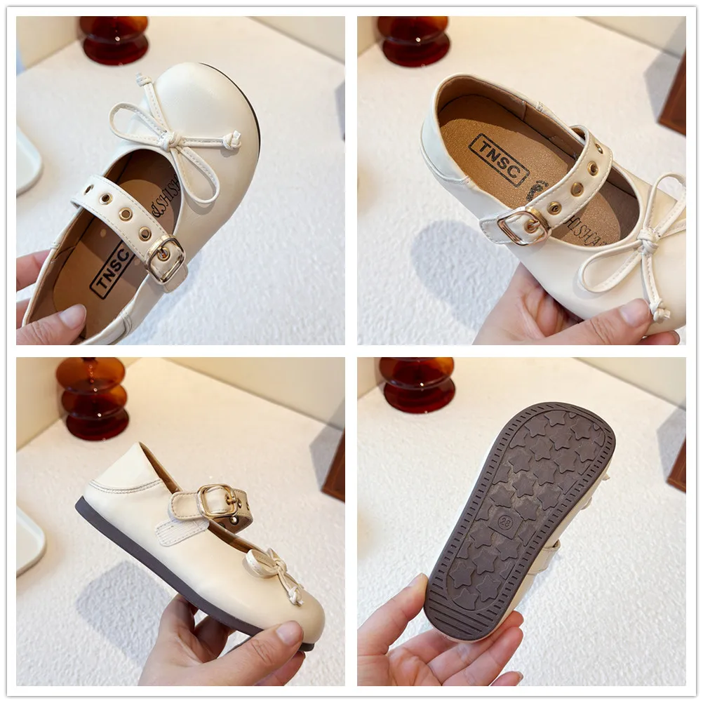 Girls PU Leather Ballet Flats Shoes Summer