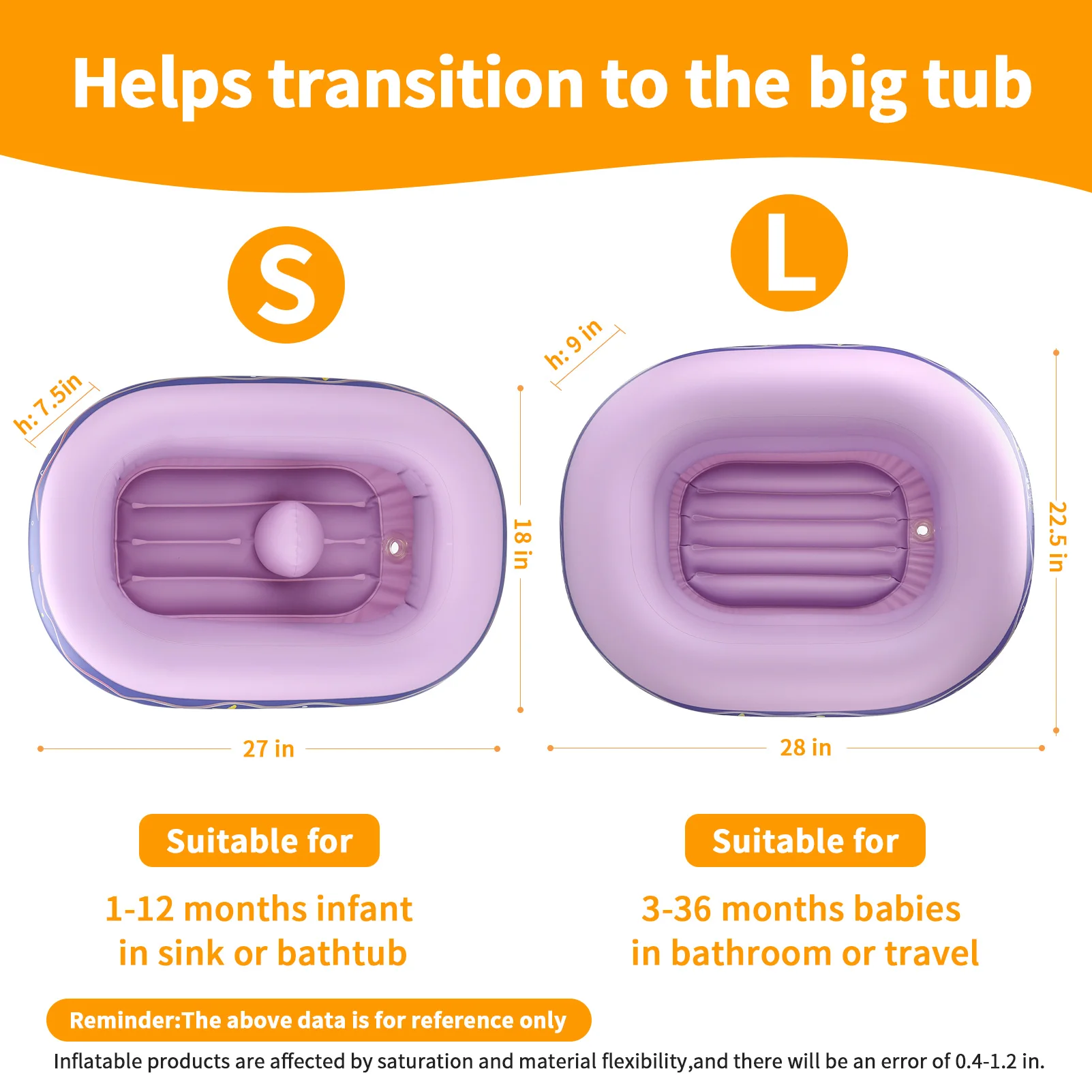 Inflatable Baby Bathtub Mini Swim Pool Infant Bathing Basin Kids Bath Seat Portable Folding Soft Bathtub Swim Accessories