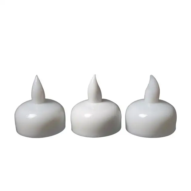 2/4/5Db Led Gyertyák Vízálló Tealámpák Home Dekor Akkumulátor Úszó Tealights Fürdőszoba Kiegészítők Fény A Medencéhez - Image 5