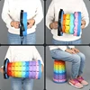 The Latest Portable Fun Casual Round Folding Chair Adjustable Plastic Fishing Stool Rainbow Telescopic Stooltool 5