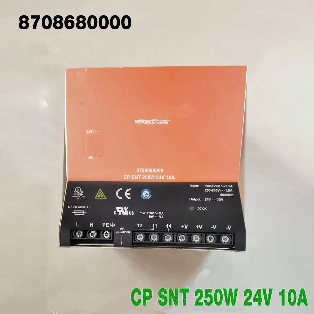 

CP SNT 250W 24V 10A 8708680000 For Weidmüller Rail Switching Power Supply Single Phase