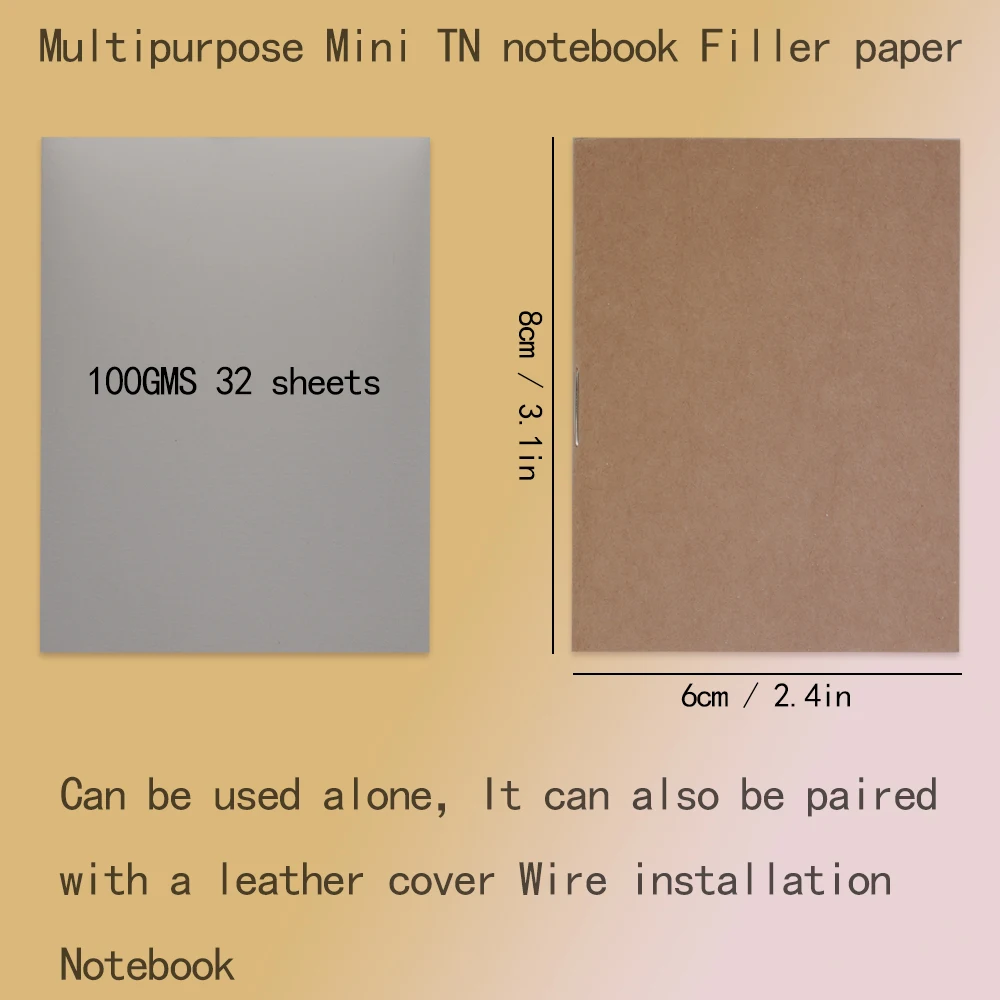 3 books Mini notebook Applicable to line Install notebook Loose leaf paper Daily writing minute-book, 32 sheets of 100g pape 6