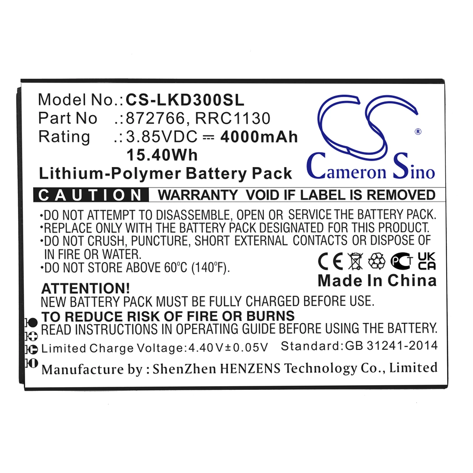 

Аккумулятор Cameron Sino 4000 мАч для Leica BLK3D Imager 110019-08 872766 RRC1130