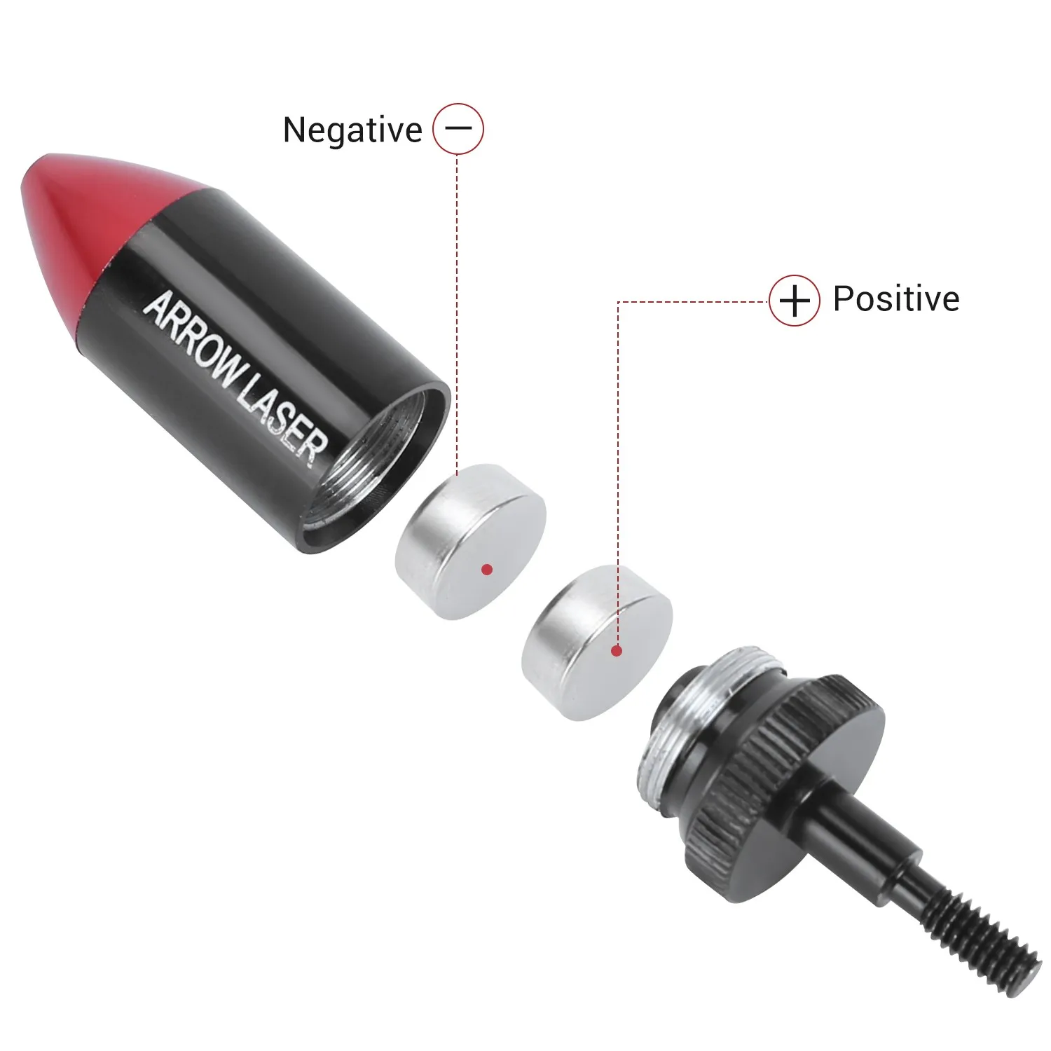 Arrow Bore Sight Red Dot Laser Boresighter Tactical Archery Crossbow Compound Bow Sight Tool for Outdoor Hunting Target Shooting