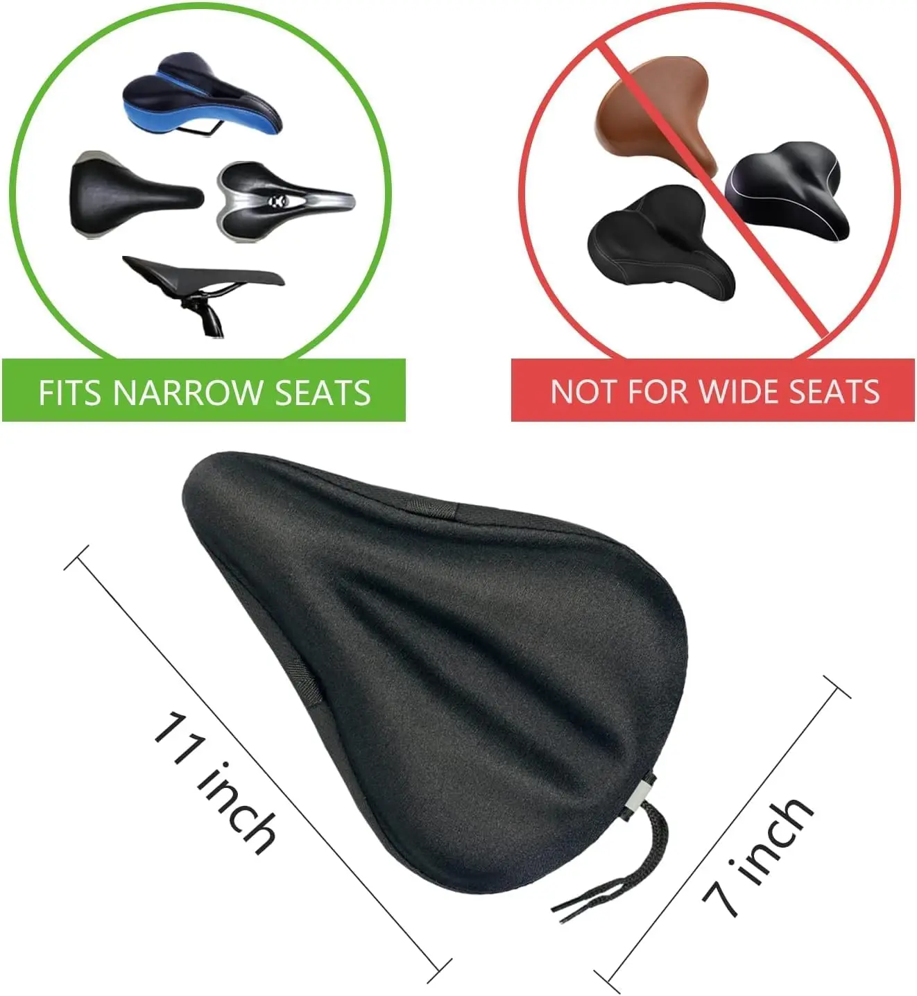 Comfortable Gel Bike Seat Cover for Cycling