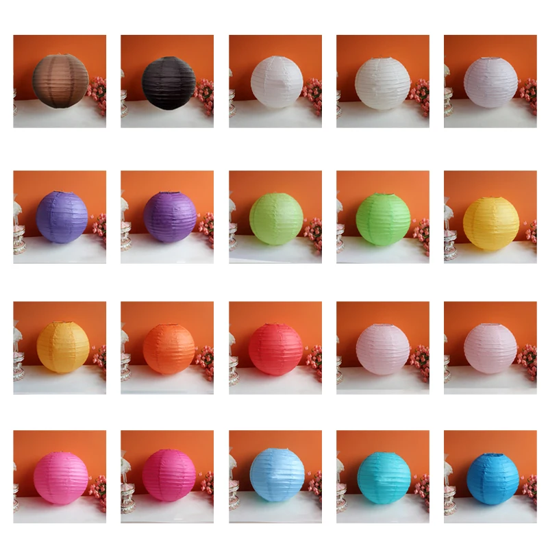 

Colored Paper Lanterns Decoration Background Wall Wedding Supplies Wedding Party Celebration Wedding Room Decoration 20cm