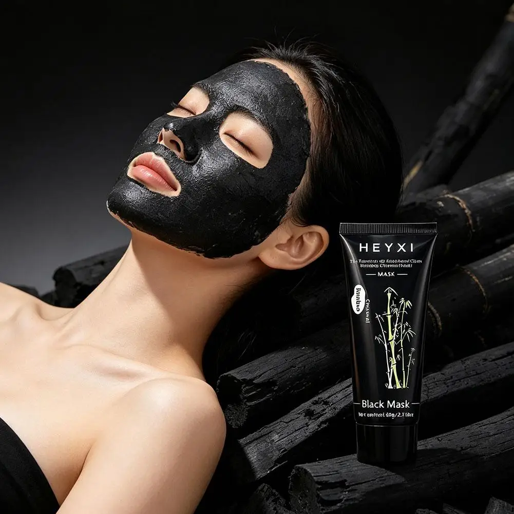 Peel-off blackhead cleansing bamboo charcoal mask, deeply cleanses, purifies, refines pores, for both men and women 4
