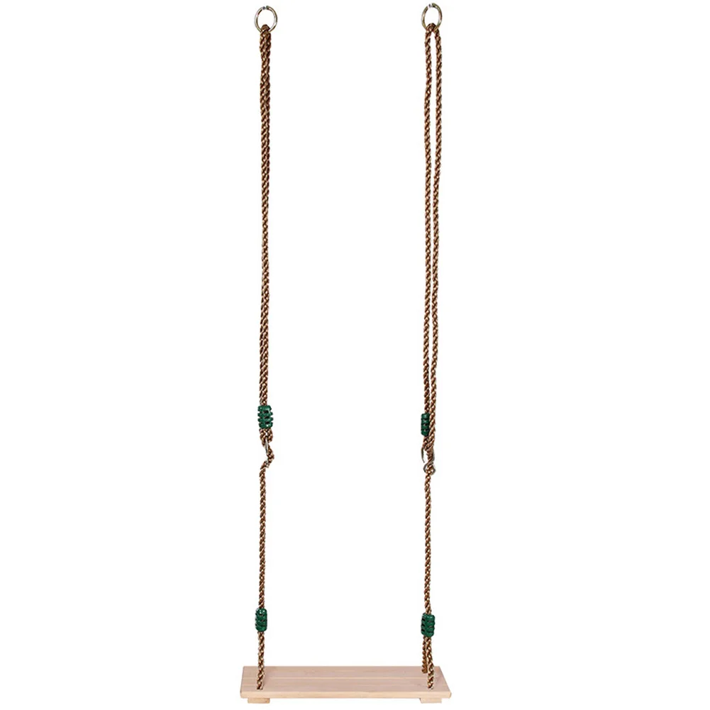 

4pc Board Children Adult Playground Park Tree Hammock Adjustable Rope Strong Indoor Outdoor Wooden Swing Seat Easy Install