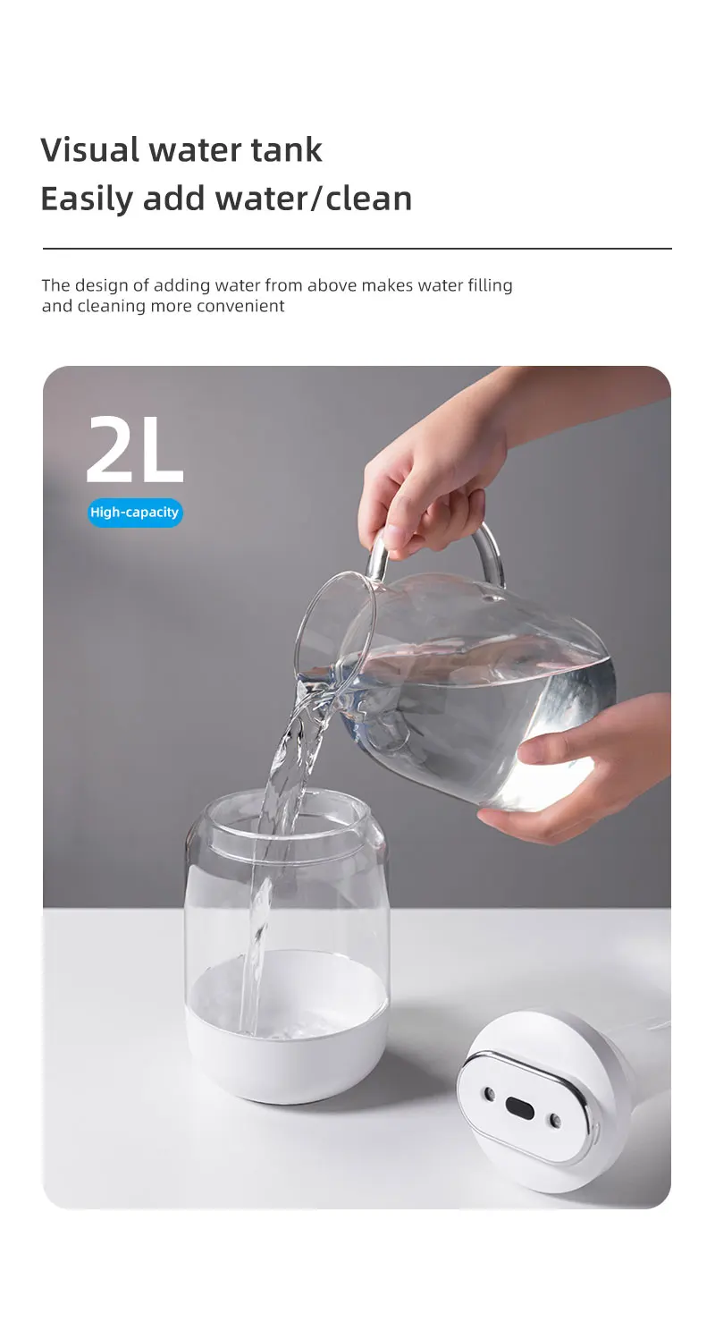 Description Picture 6 of item2025 New 2L Double Nozzle Air Humidifier USB Aroma Diffuser Essential Oil Purifier Aromatherapy Mist Maker Color Lights For Home