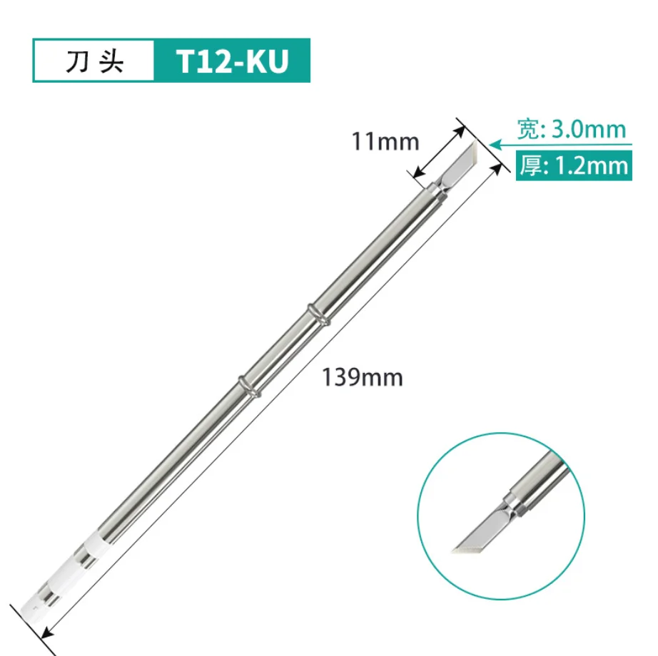 T12 K Series Soldering Solder Iron Tips T12-KL KF KR KU Series Iron Tip for Hakko FX951 STC AND OLED Electric Soldering Iron