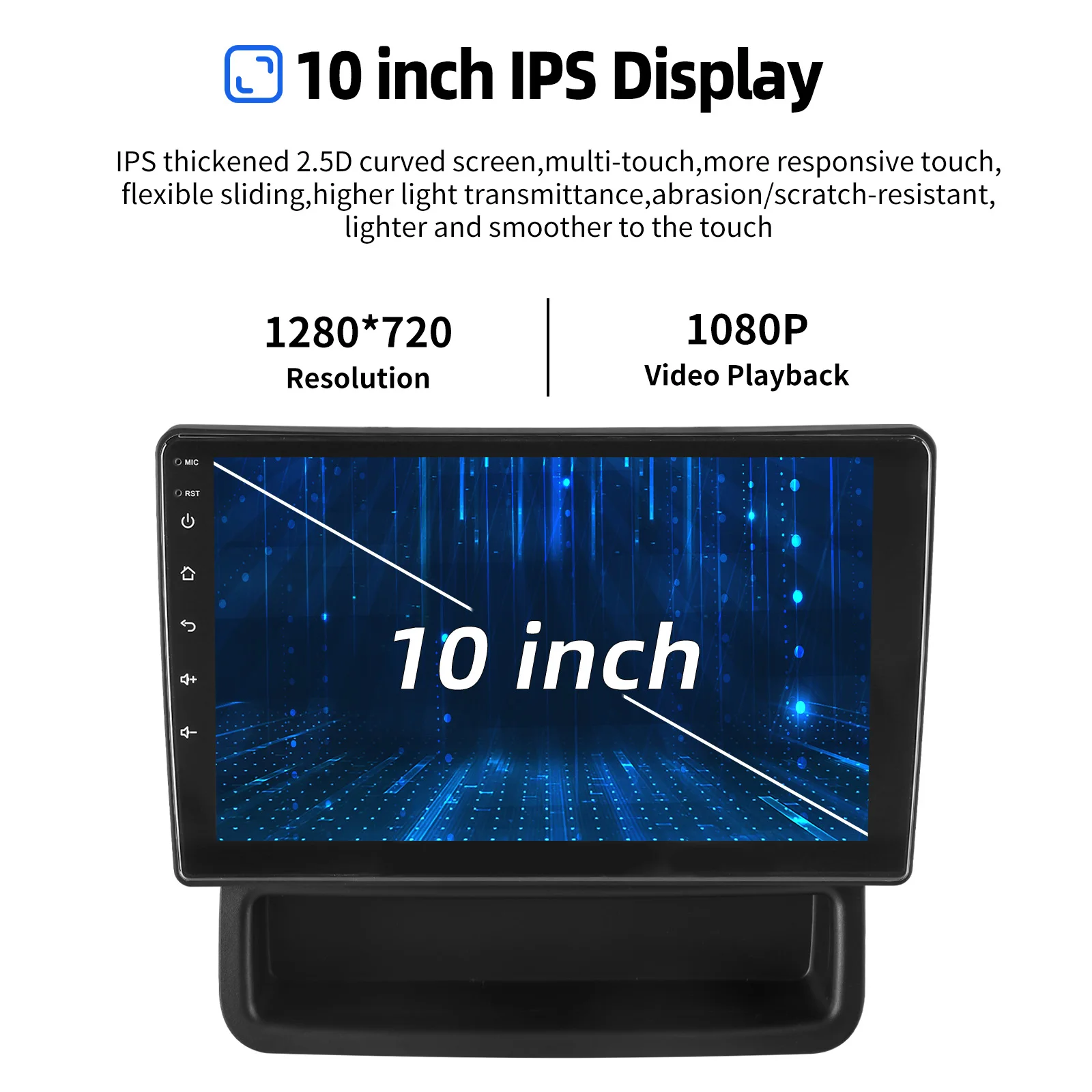 Autoradio ESSGOO Android 15 10 Zoll 32G/64G für Opel Vivaro und Renault Trafic 2 MK2 Drahtloses CarPlay Android Auto GPS Navigation FM Bluetooth RDS Lenkradsteuerung Mirror Link IPS Touchscreen Head-Unit – Detail 9