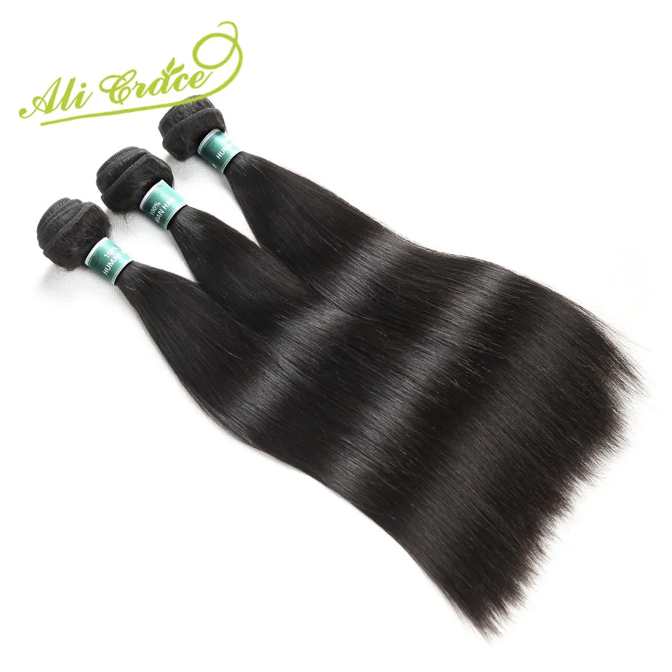 ALI GRACE Hair Malaysian Straight Hair Weave 1 Bundle Only Natural Color 100% Remy Human Hair Extension 10-28 Inch Free Shipping