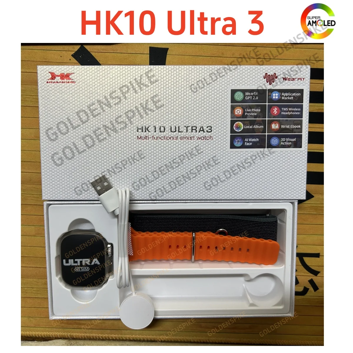 Original HK10 ULTRA 3 Smartwatch 49mm AMOLED 4G ROM Bluetooth Network Call Chat Robot Clock NFC Compass S10 Ultra Smart Watch 2