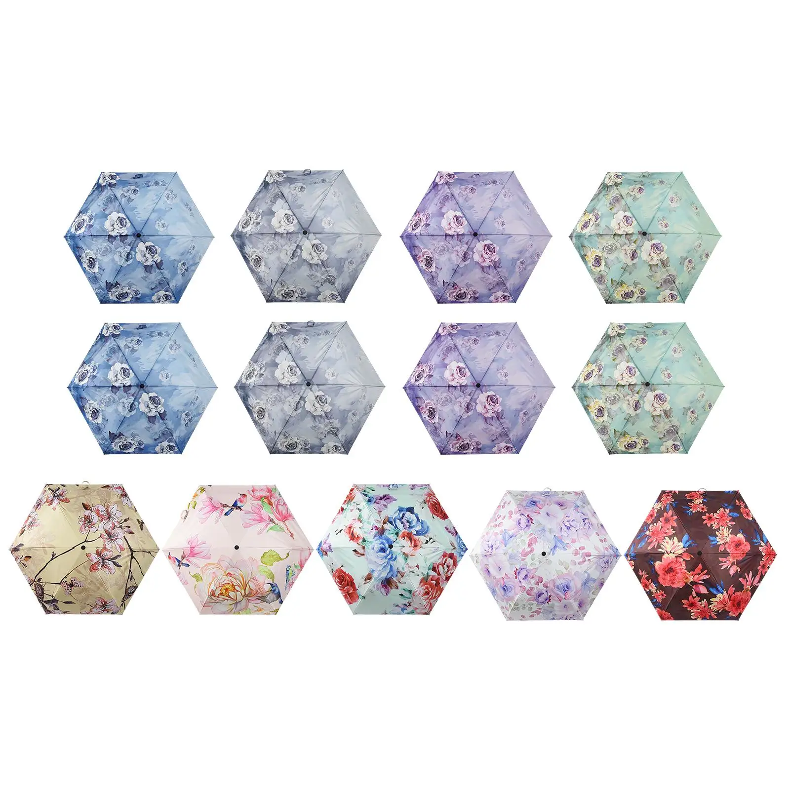 

Three Folding Umbrella Personal Umbrellas Lightweight Manual Travel Umbrella