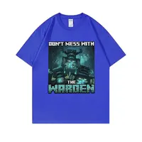 Don't Mess with The Warden Funny Meme Tshirt Men Women Game Otaku Casual Pure Cotton T-shirt Male Fashion Oversized Streetwear 3