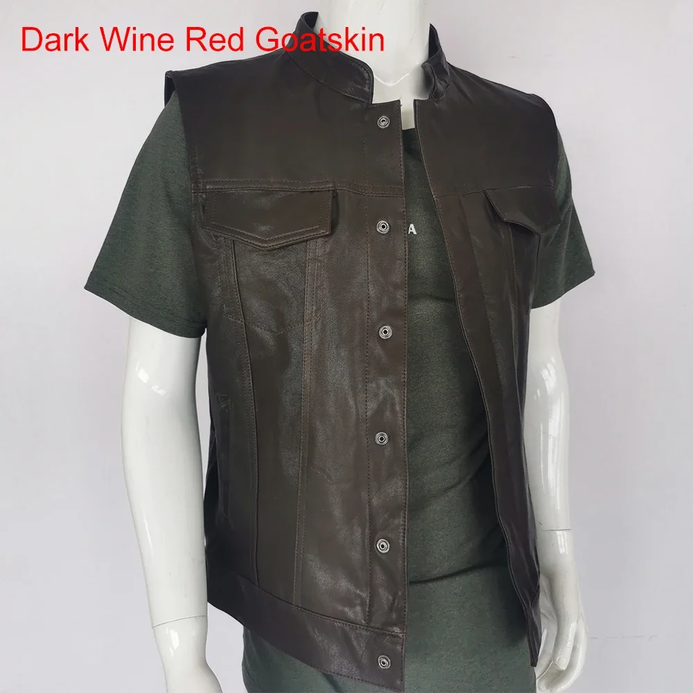 Gilet in vera pelle di mucca Gilet da motociclista