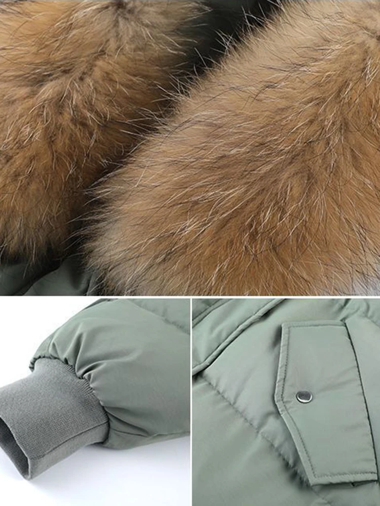Warm Winter Faux Fur Collar Long Parka Chaqueta Thick Single Breasted Parca Jacket Casual Windproof Snow Wear New Jaqueta