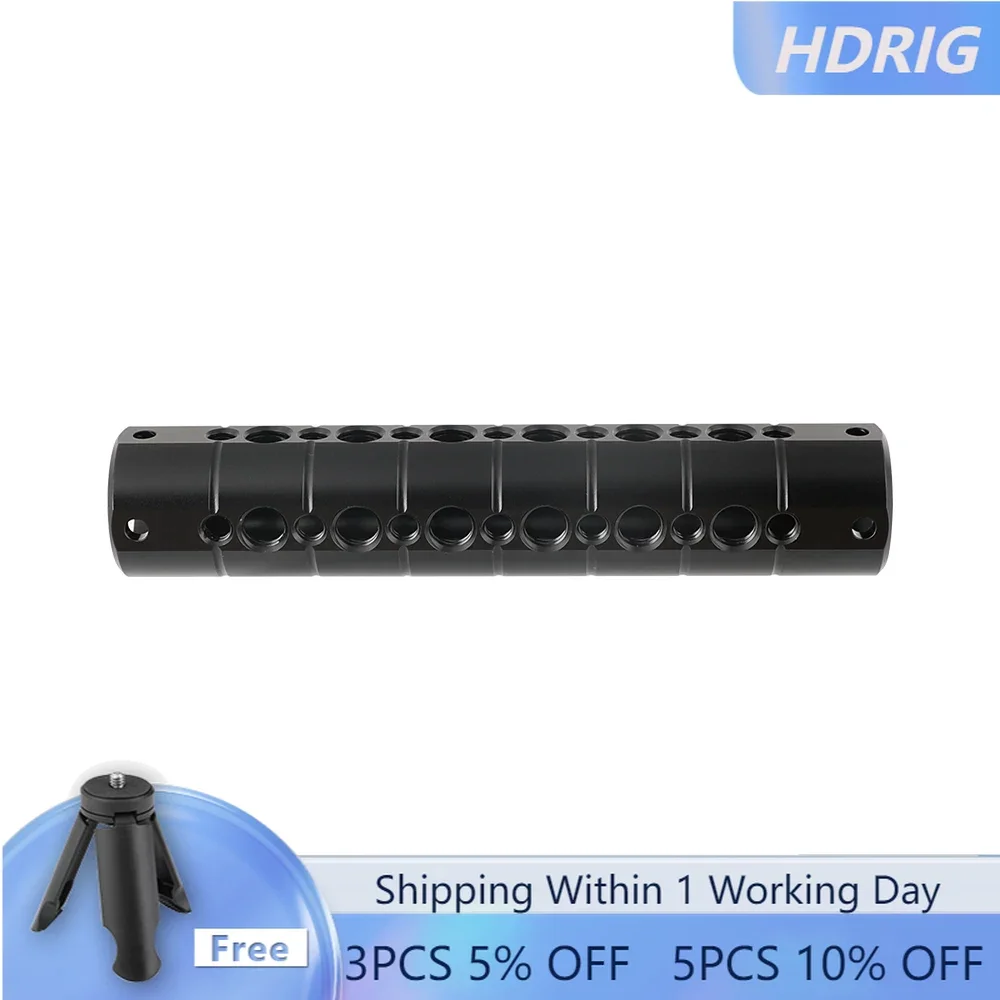 

HDRIG Multifunctional Aluminum Alloy Cheese Rod Camera Rig Handle With Multi-Thread Hole For Camera Cage Photography Accessories