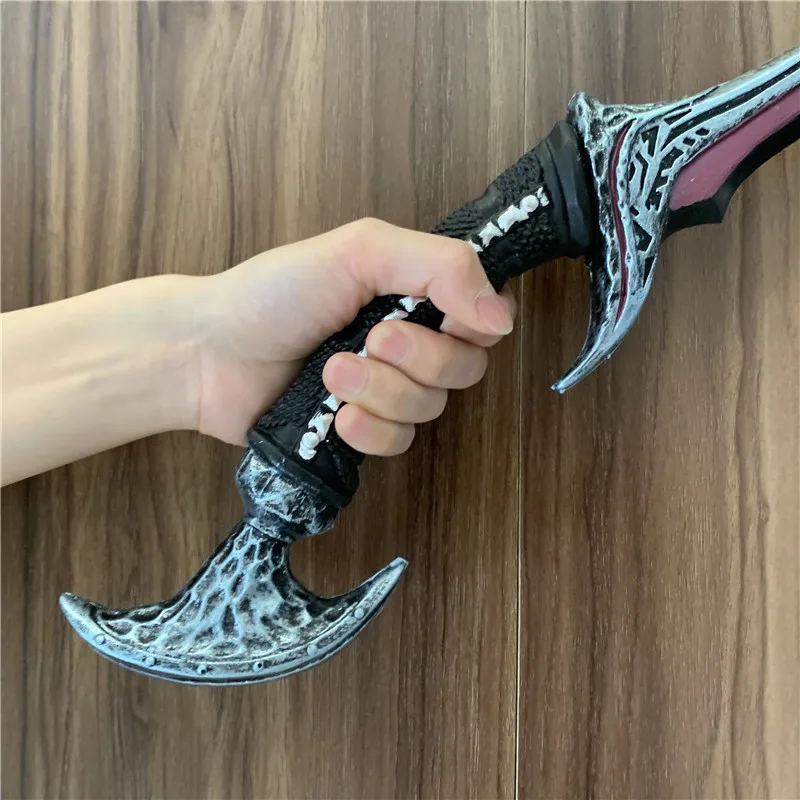 Halloween Cosplay Anti Mage Scythe of Vyse Elf Weapon 1:1 Beast Sickle Movie Game Anime Cos Role Play Gift Safety PU 50cm 6