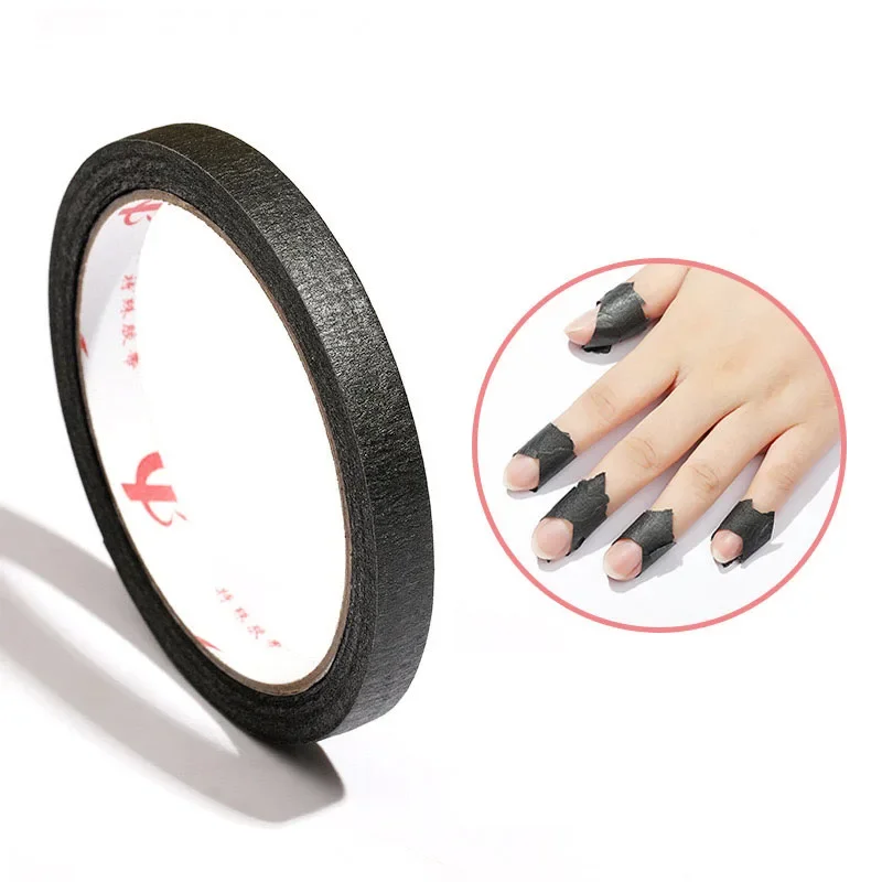 

1 Roll UV Protection Black Tape French Stripe Style Nail Art Masking Isolation Tape Edge Guide Tips Manicure Tools