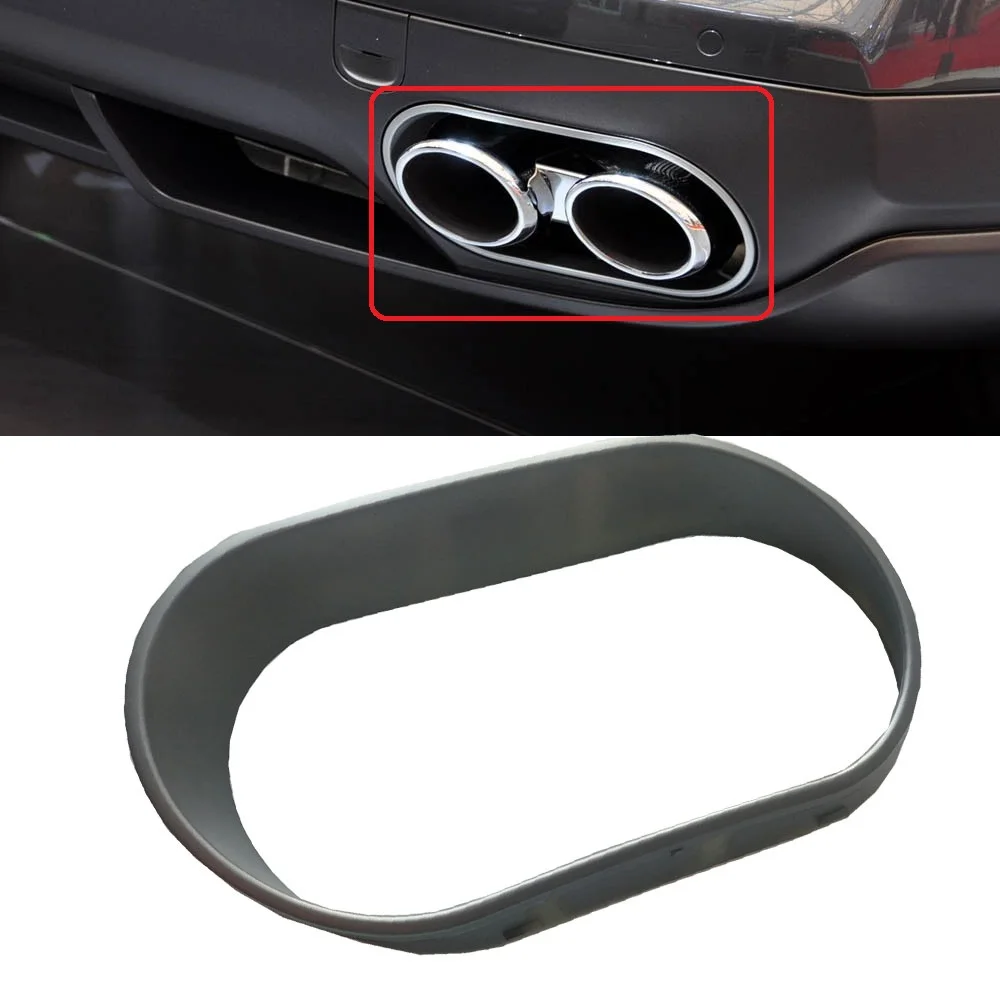

Roavia For Porsche Cayenne 2008-2010 Rear Exhaust Pipe Frame Cover Chrome Tail Throat Decor Panel Cap Hood Protector Lid Garnish