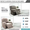 Plaid Jacquard Recliner Chair Cover Stretch Single Sofa Cover Thicken Armchair Slipcovers Relax  Chair Covers 4Pcs Split 3