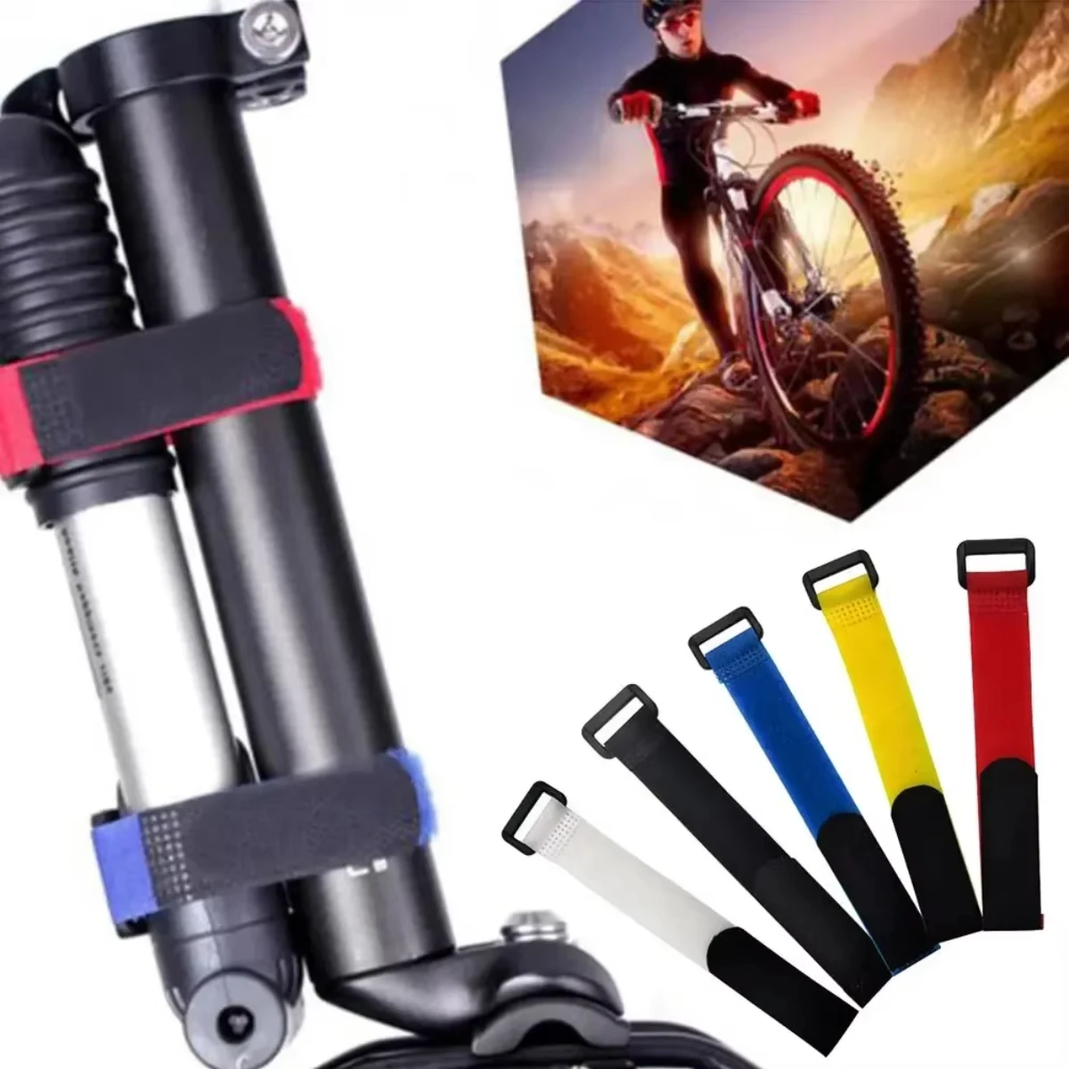 Adjustable Black Velcro Nylon Cable Straps with Self-Adhesive Hook and Loop Fastener