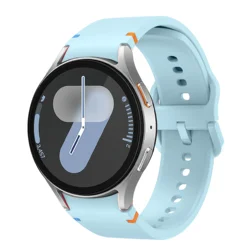 Premium Silicone Sports Band for Smartwatch - Durable, Comfortable, and Stylish Strap (Light blue)