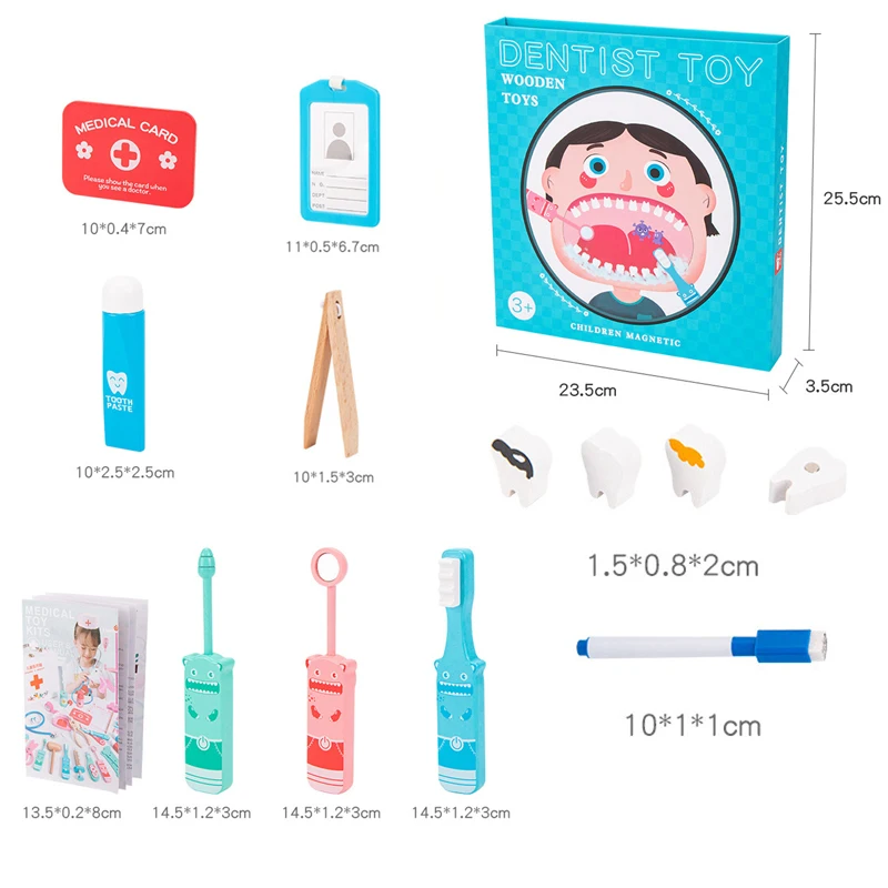 Doctor Play Set Children Wooden Pretend Play Doctor Toys Dentist Set Simulation Stethoscope Nurse Game Role Play Education Medical Toy For Girls doctor nurse toys,doctor toys kit,dentist play set,stethoscope toy