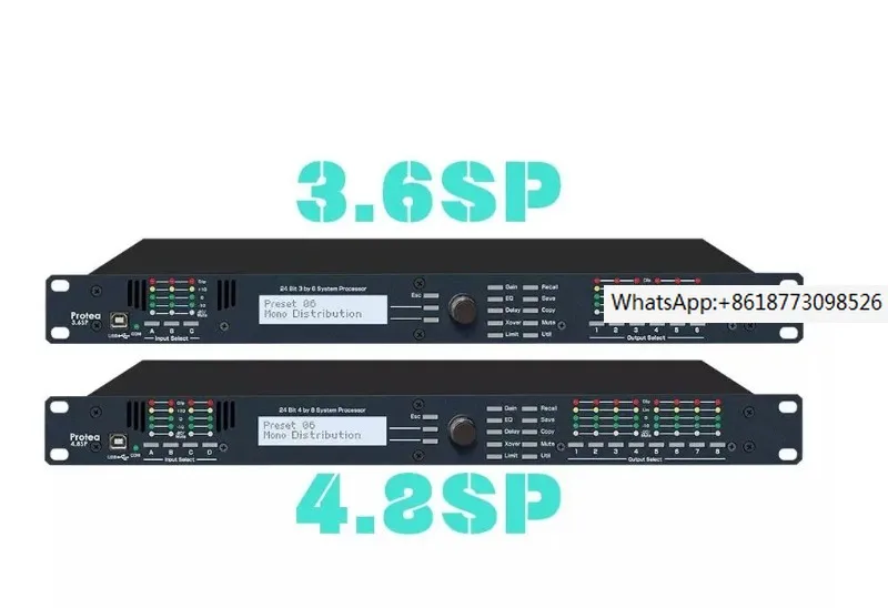 

Protea 3.6sp/4.8SP Профессиональный цифровой звуковой процессор, эффектор, анти-Воющий разделитель, подавитель, 3/4 вход, 6/8 Выход