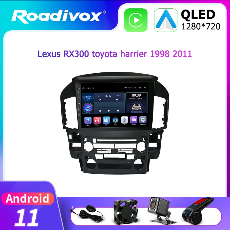 Android 11.0 Autoradio Navigazione Gps Unità Principale Per Lexus Rx300 Toyota Harrier 1998 Carplay Lettore Video Stereo Multimediale
