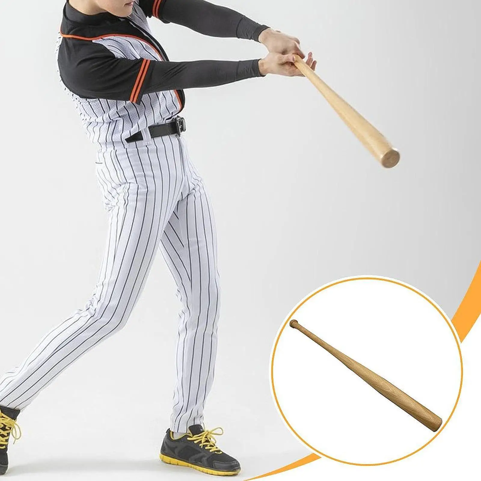 Wood Baseball Bat Baseball Stick Equipment Versatile 18 inch Comfortable Grip Wood Baseball Bat Baseball Stick Equipment Versatile 18 inch Comfortable Grip