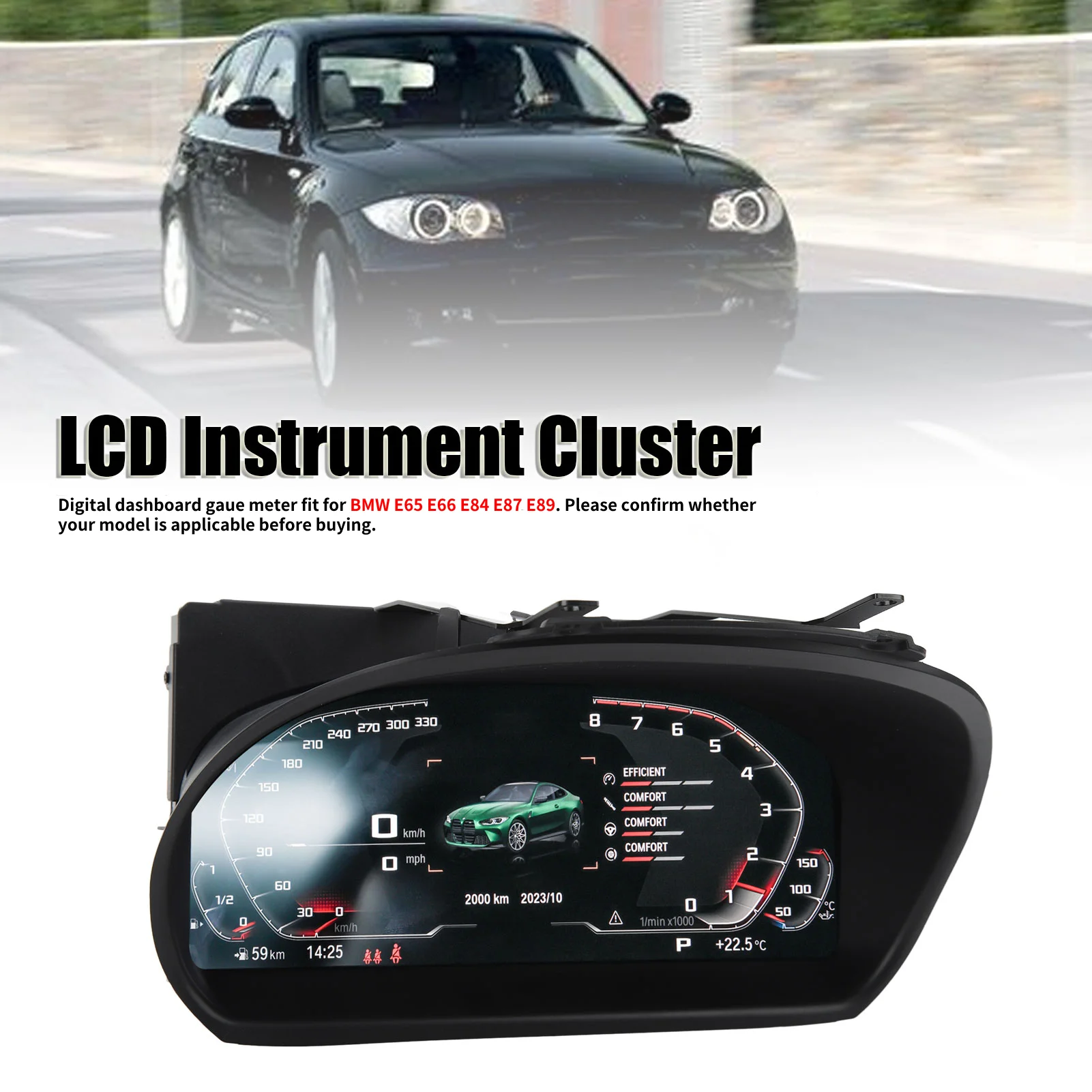 DigitalInstrumentClusterMultiLanguageLCDDashboardPanelSpeedometerDisplayReplacement