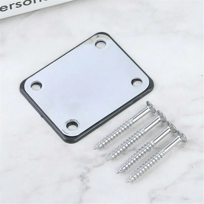 Piastra Manico Chitarra Elettrica - Argento, Con Viti, Per Strat, Tele, LP, SG - Foto 6