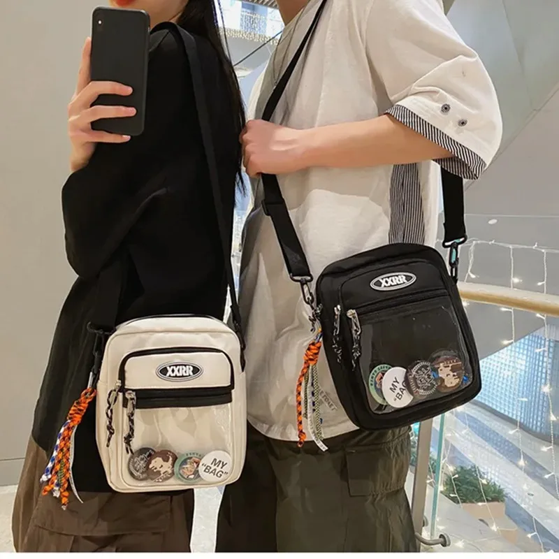 Korean Fashion Crossbody Bags For Women and Men Unisex Itabag Transparent Pocket Phone Bag and Purse Small Shoulder Bag Ita bag